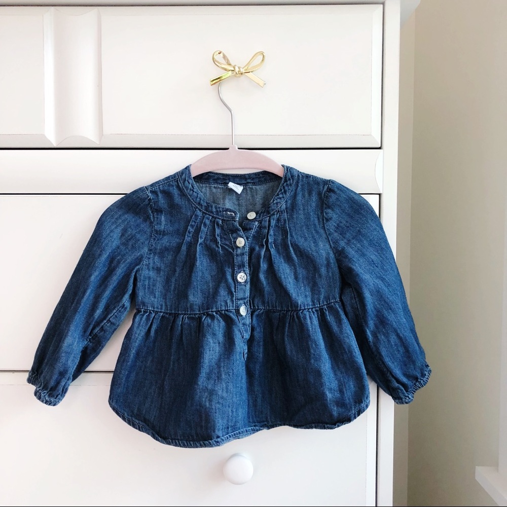 Baby Gap Denim Peplum Top